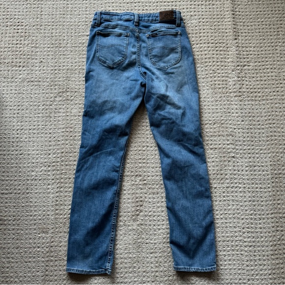 Vintage Y2K Lee Straight Leg Mid Rise Medium Wash Jeans - Picture 3 of 5